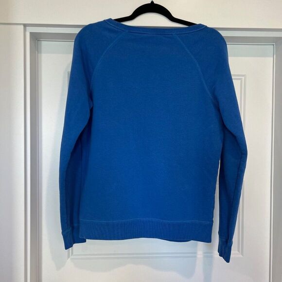Nike Vintage Y2K Blue Logo Front Pocket Cozy Fleece Crewneck Sweatshirt, Medium - Picture 5 of 7